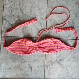 Kirra Striped Halter Bandeau Bikini Top